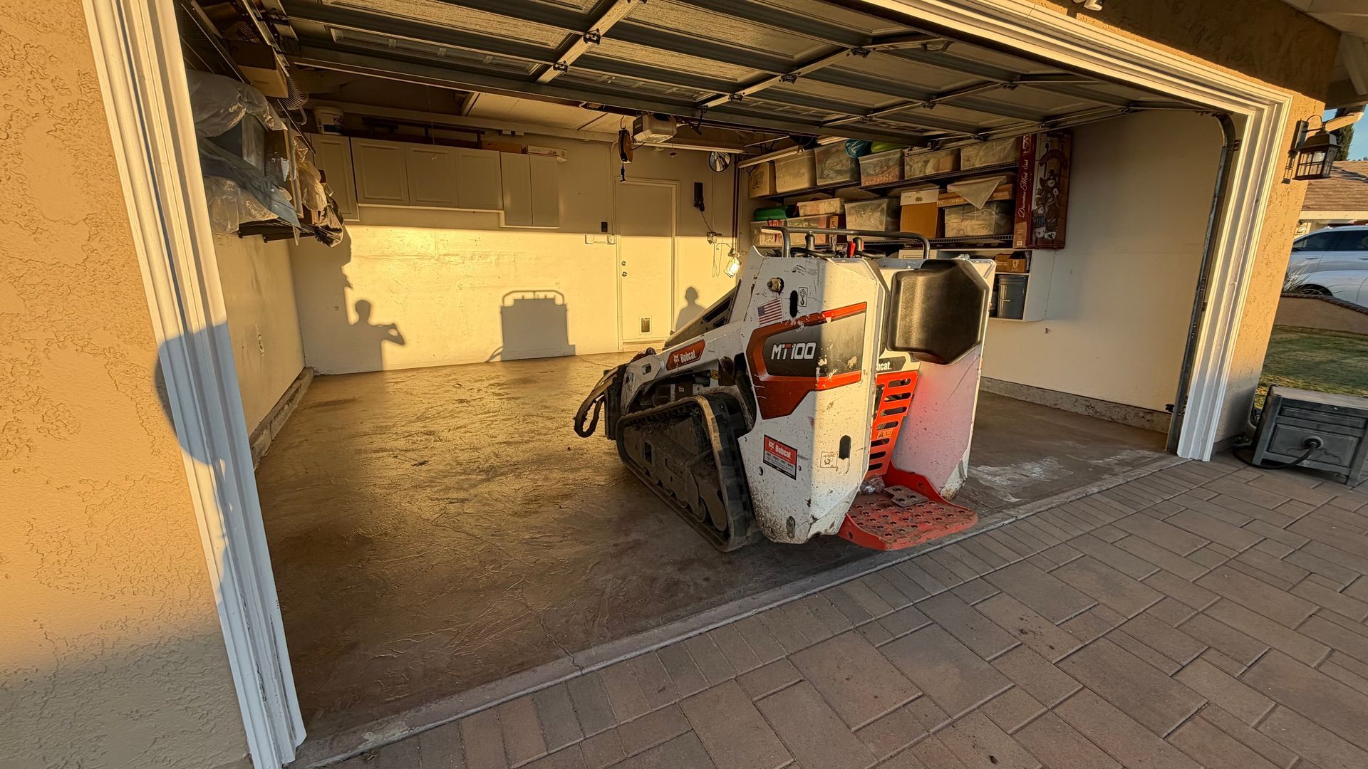 Residential garage slab demolition and replacement in Corona California