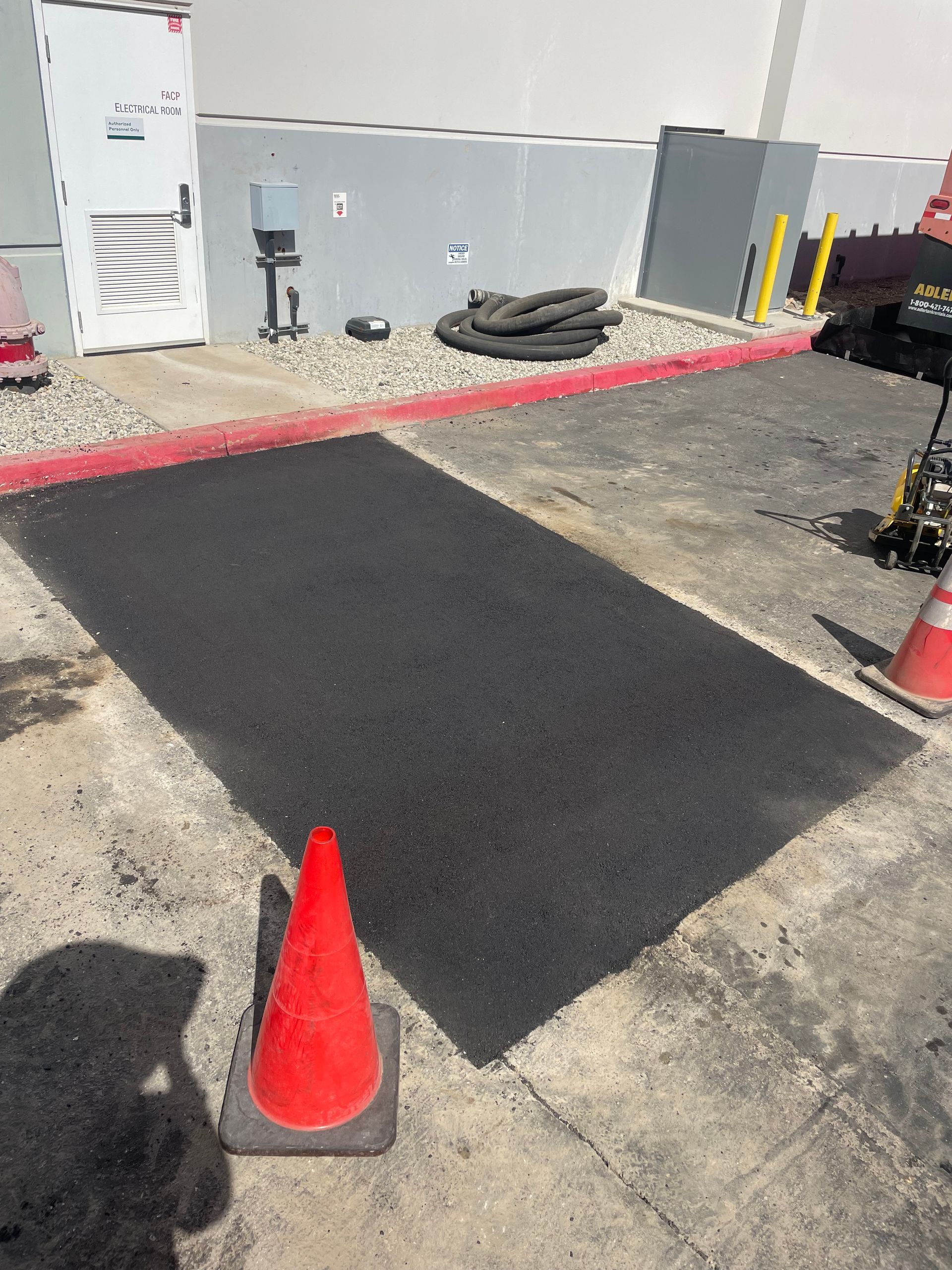 Asphalt patch repair by M&M Concrete in Eastvale California