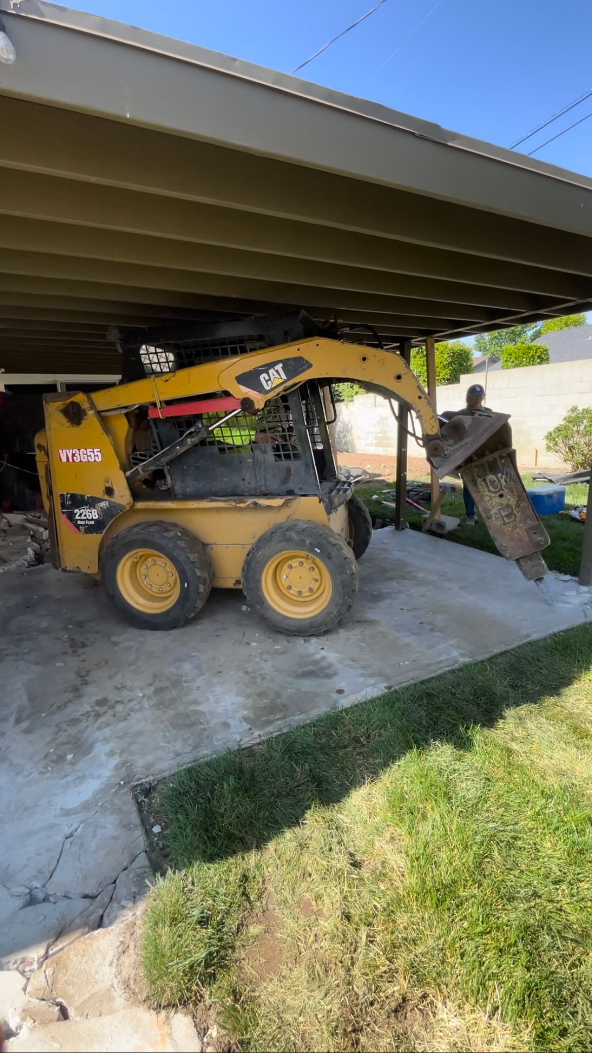 Concrete patio demolition and removal in Victorville California