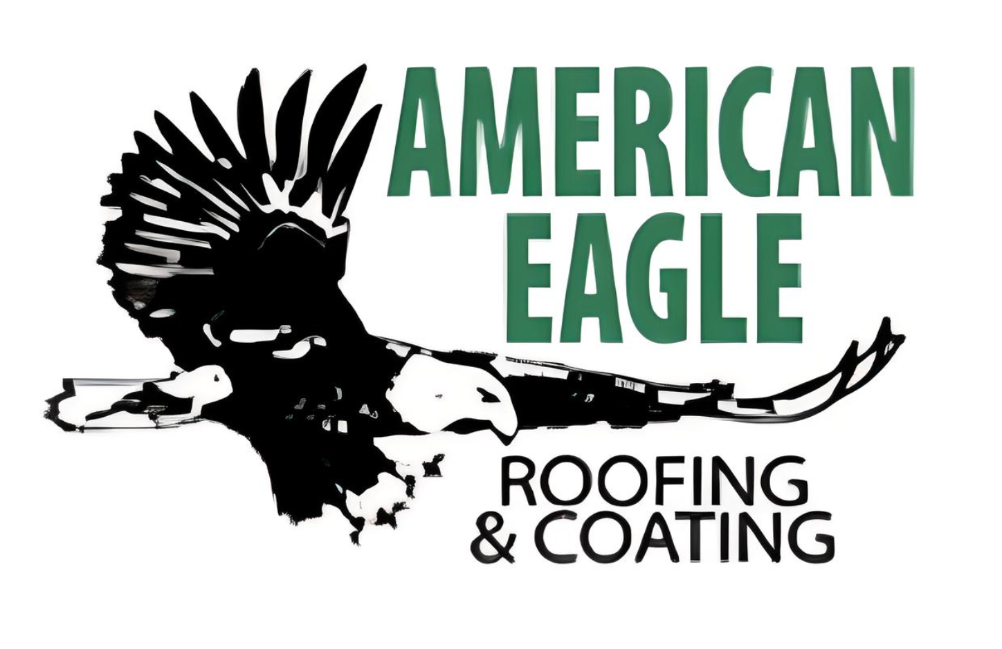 A logo for american eagle roofing and coating