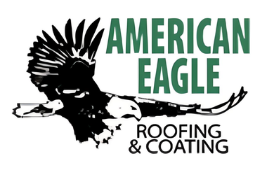 A logo for american eagle roofing and coating