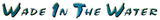 "Wade In The Water" logo in turquoise script.