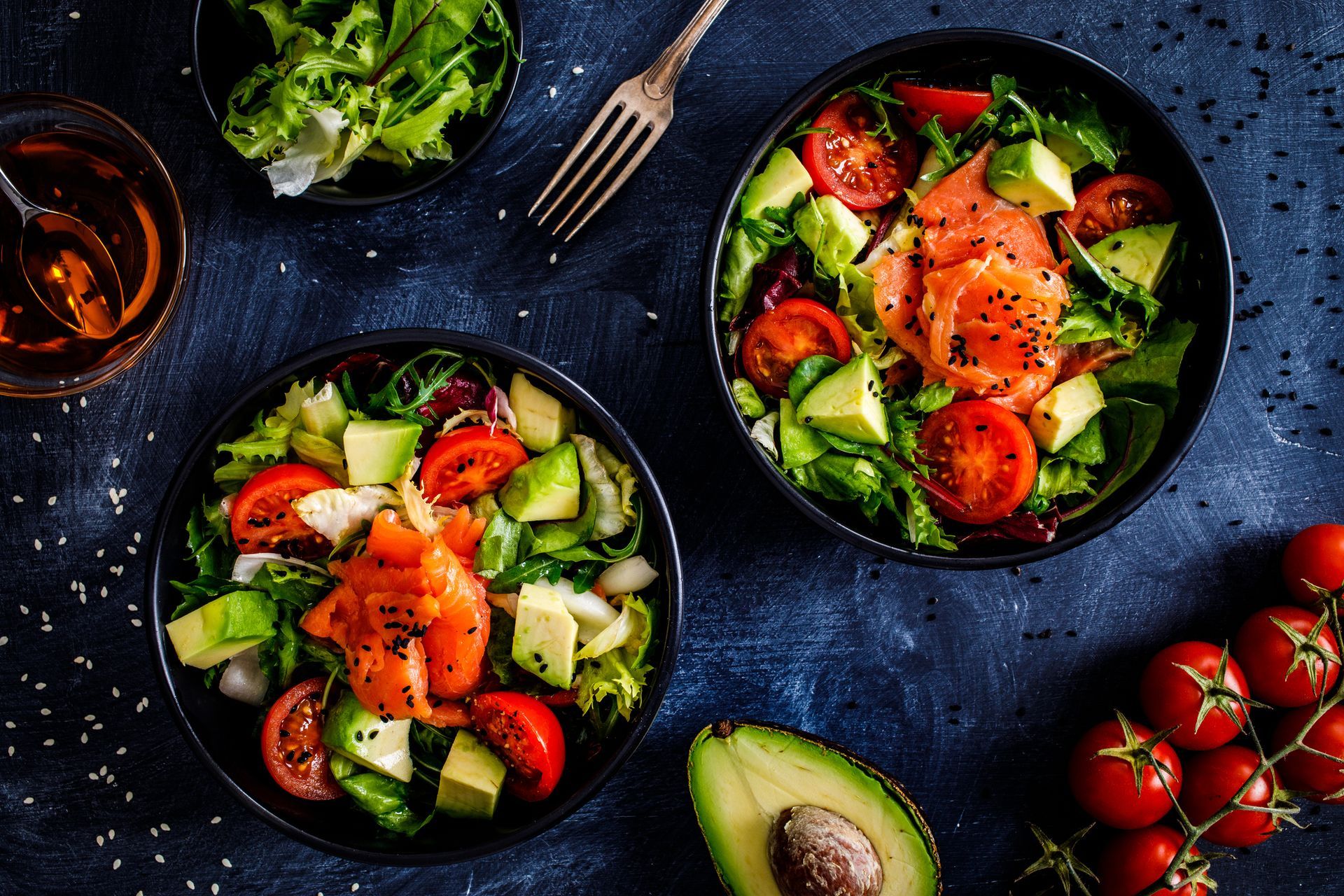 A vibrant salad featuring assorted vegetables and nuts, ideal for a vegan food restaurant menu. A vibrant salad featuring assorted vegetables and nuts, ideal for a vegan food restaurant menu.