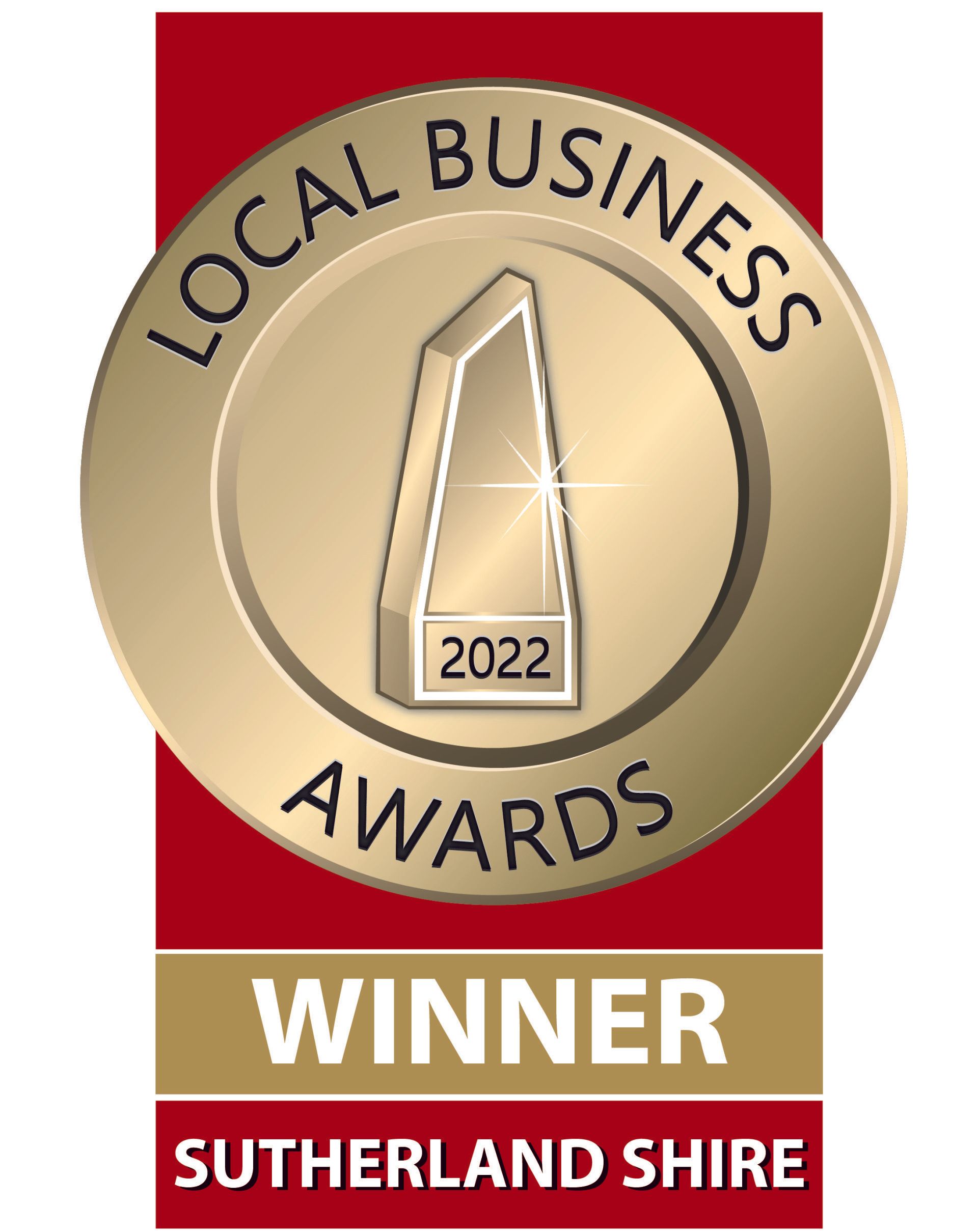 The logo for the local business awards in sutherland shire