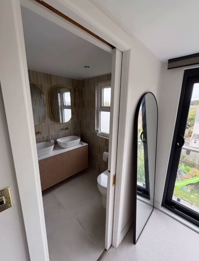 Ensuite bathroom on a new loft conversion space.