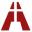 Red stylized letter 