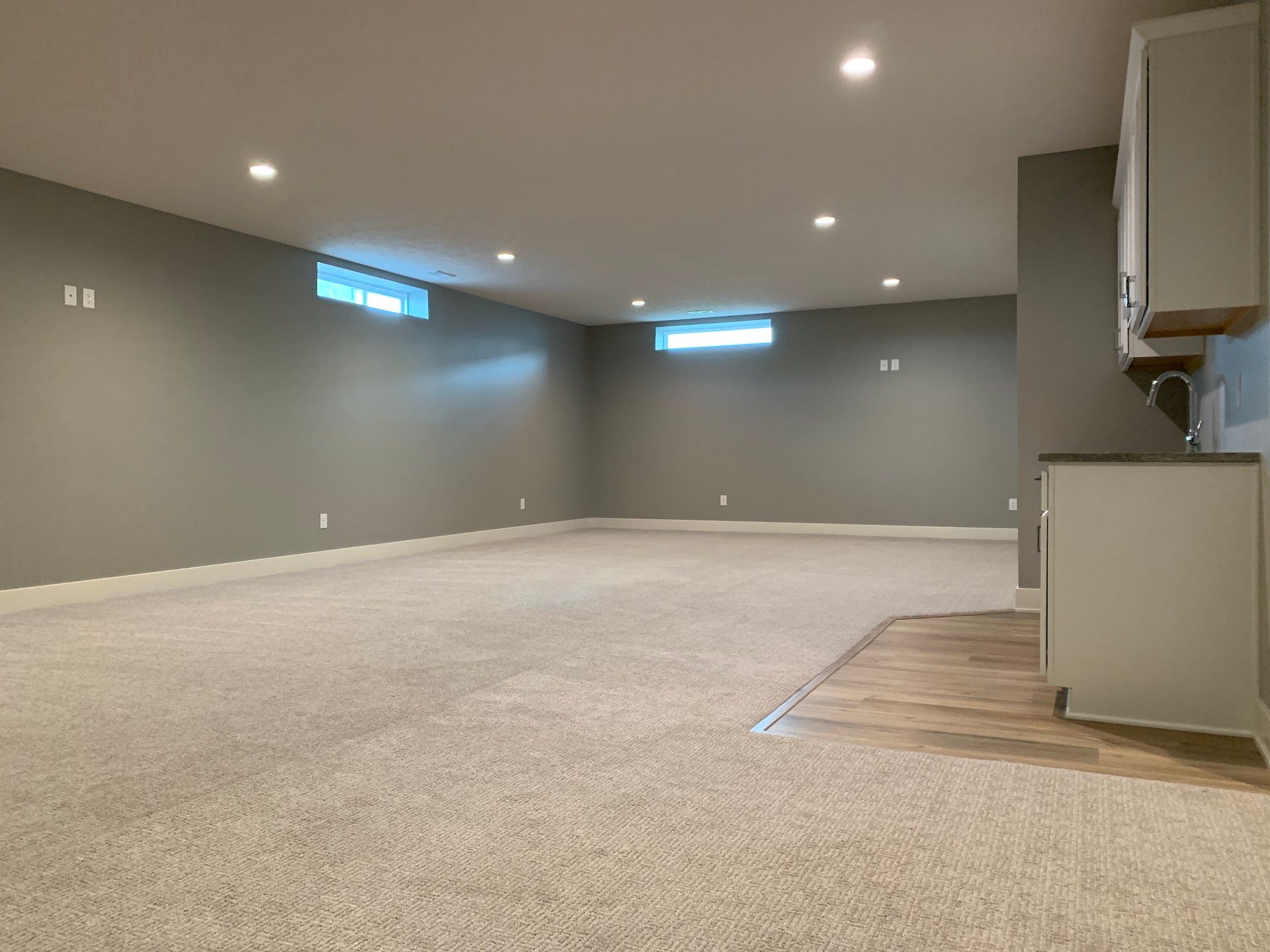 Basement, Green Valley Lane Custom Home