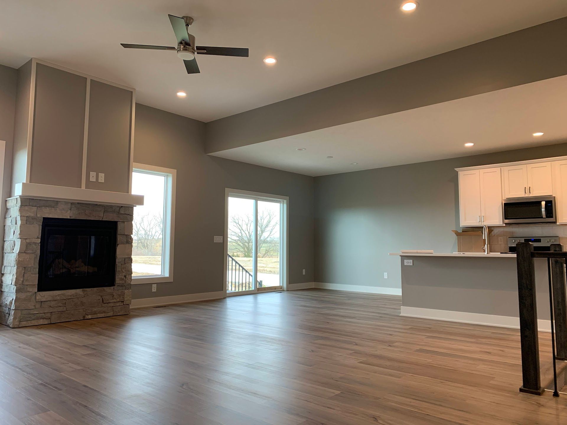 Living room, Green Valley Lane Custom Home