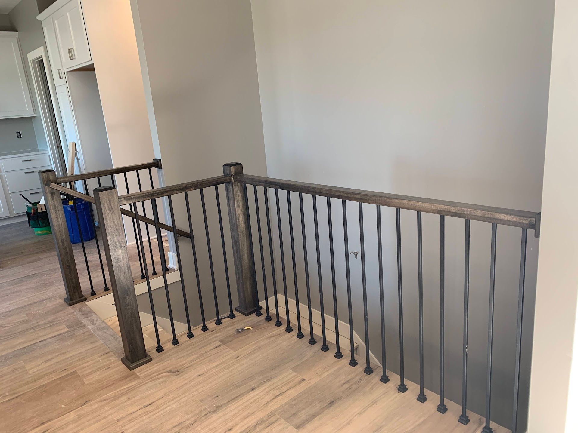 Staircase, Green Valley Lane Custom Home