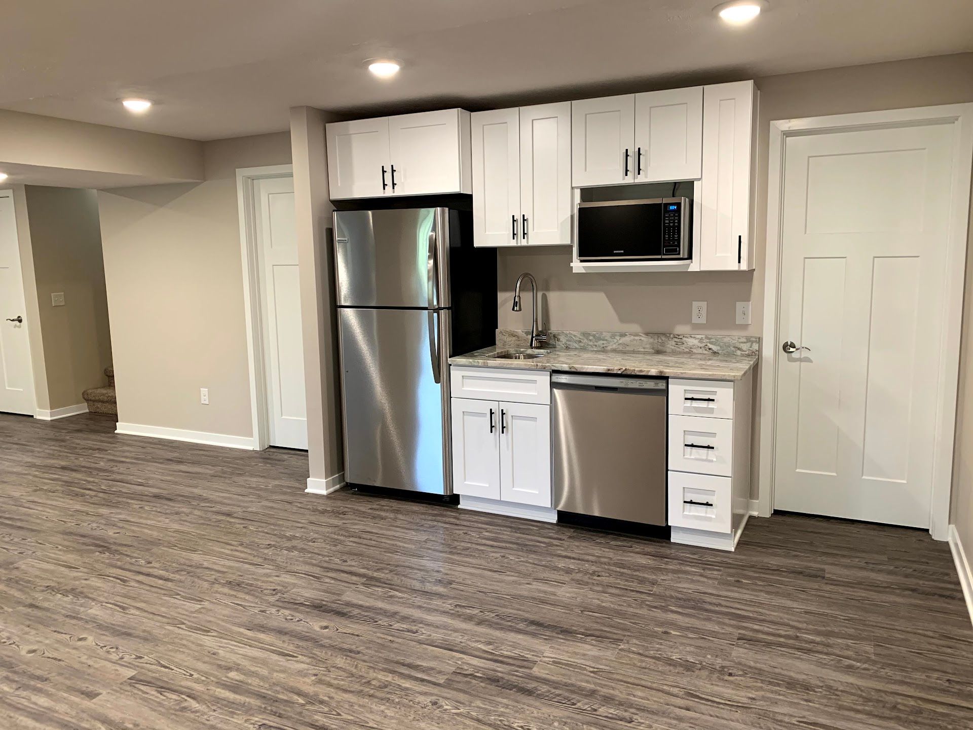 Basement, Lincoln Custom Home
