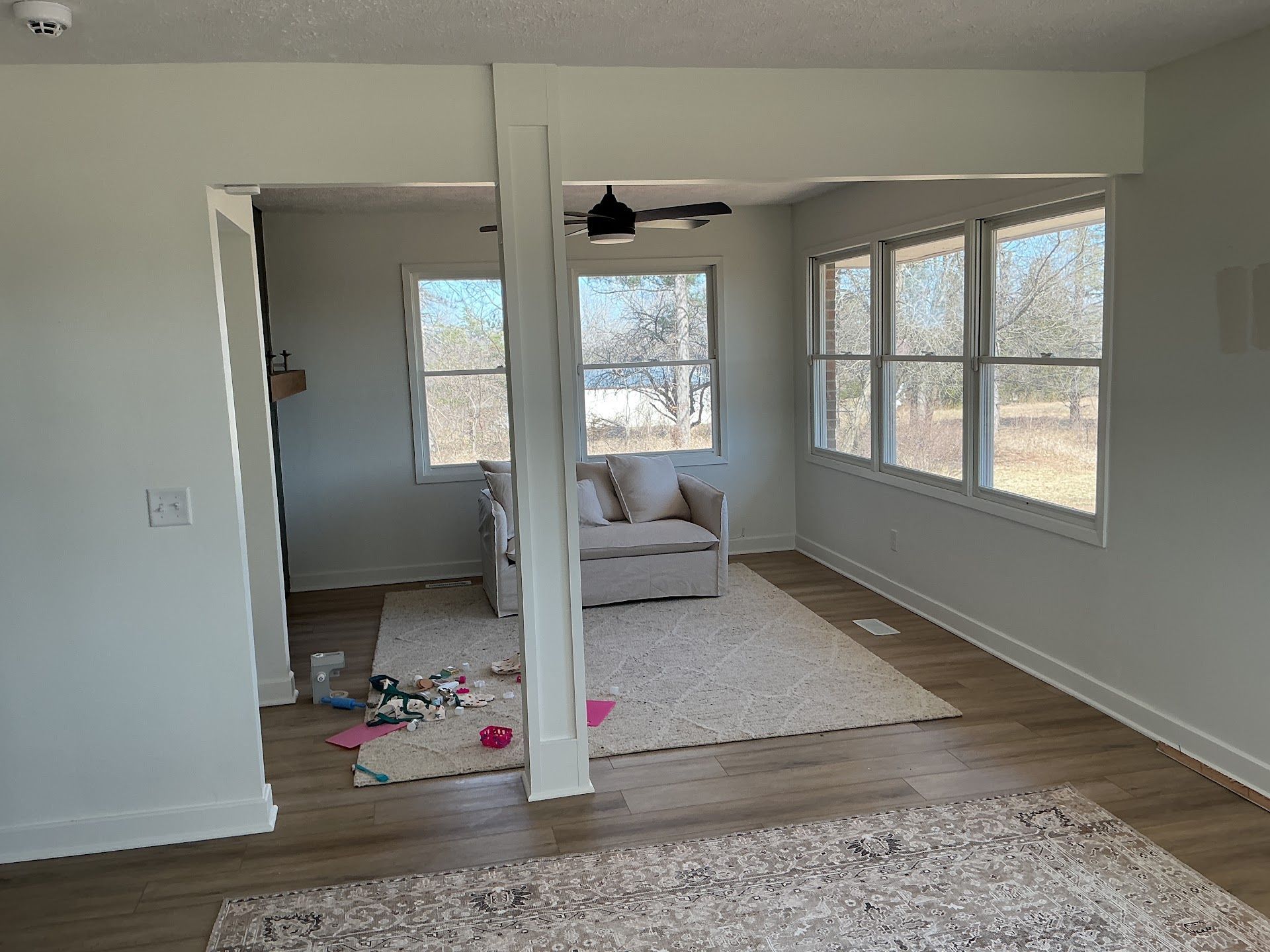 Living room, Pine Lake Road Remodel