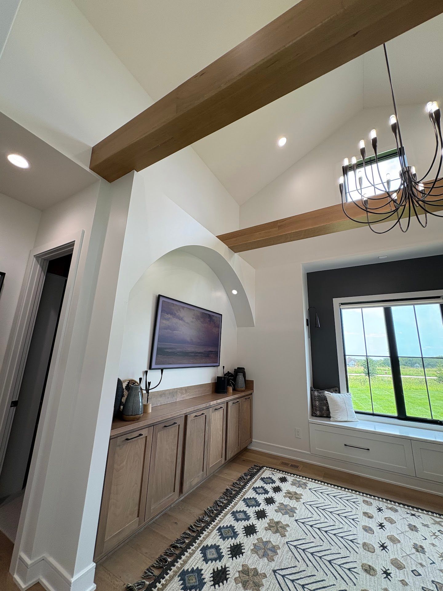 Living room, Prairie Flower Custom Acreage