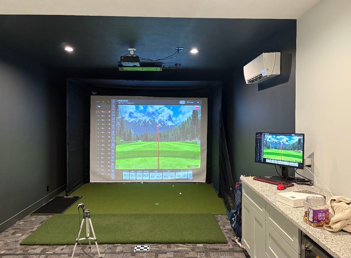Basement, South 120th Golf Simulator