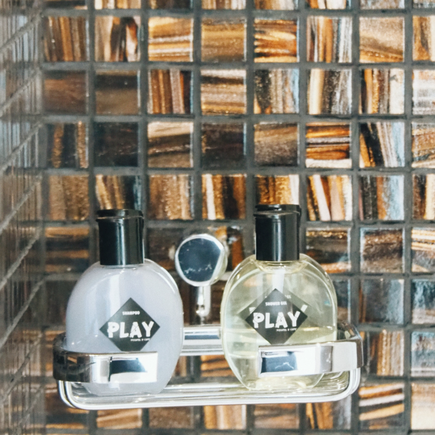 Two bottles labeled 