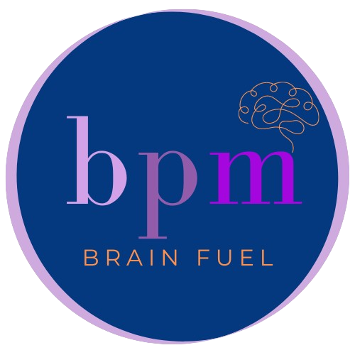 A logo for a company called bpm brain fuel
