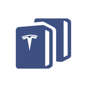 Two blue books with the Tesla logo on the front cover of the left book.