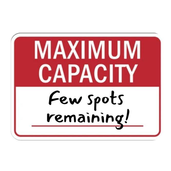 Red and white sign: