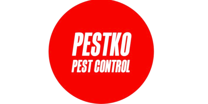 A red circle with the words pestko pest control on it