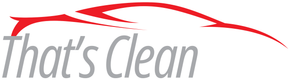 A logo for a company called That's Clean in Frederick MD
