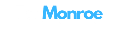 A blue and black logo for tenmonroe marketing