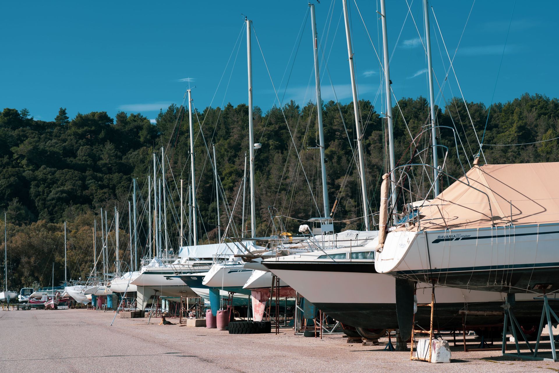 Licensed electrician servicing boat dock electrical systems in Winter Garden FL