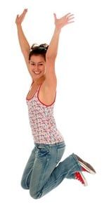 Woman Jumping — Hickman, NE — Crawford Plumbing Woman Jumping — Hickman, NE — Crawford Plumbing