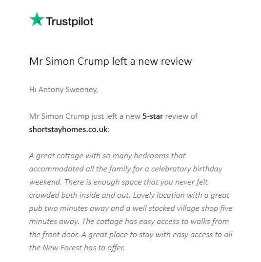 five-star review of beck cottage. A great cottage!