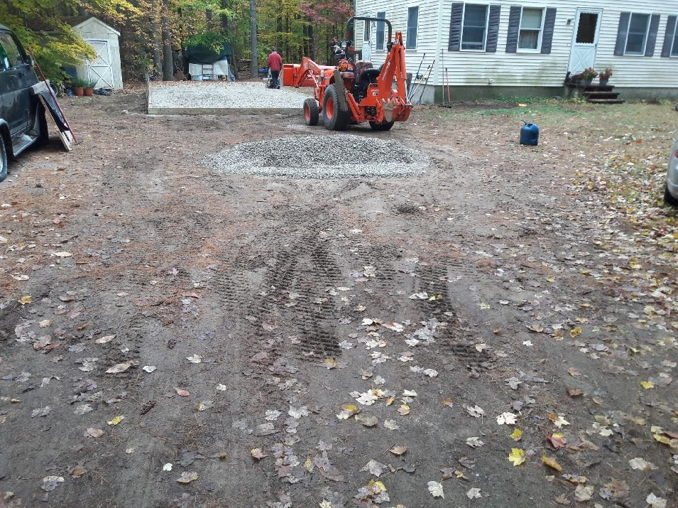 Loader Truck Pouring Gravel