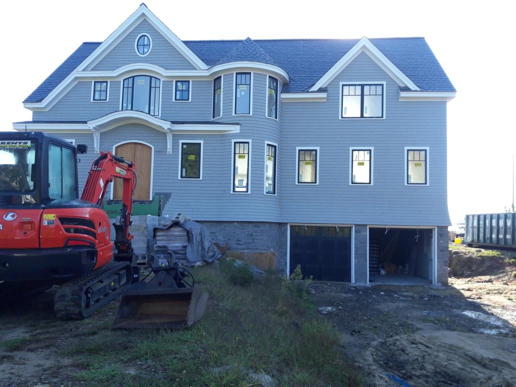 Residential Area With Ongoing Driveway Construction
