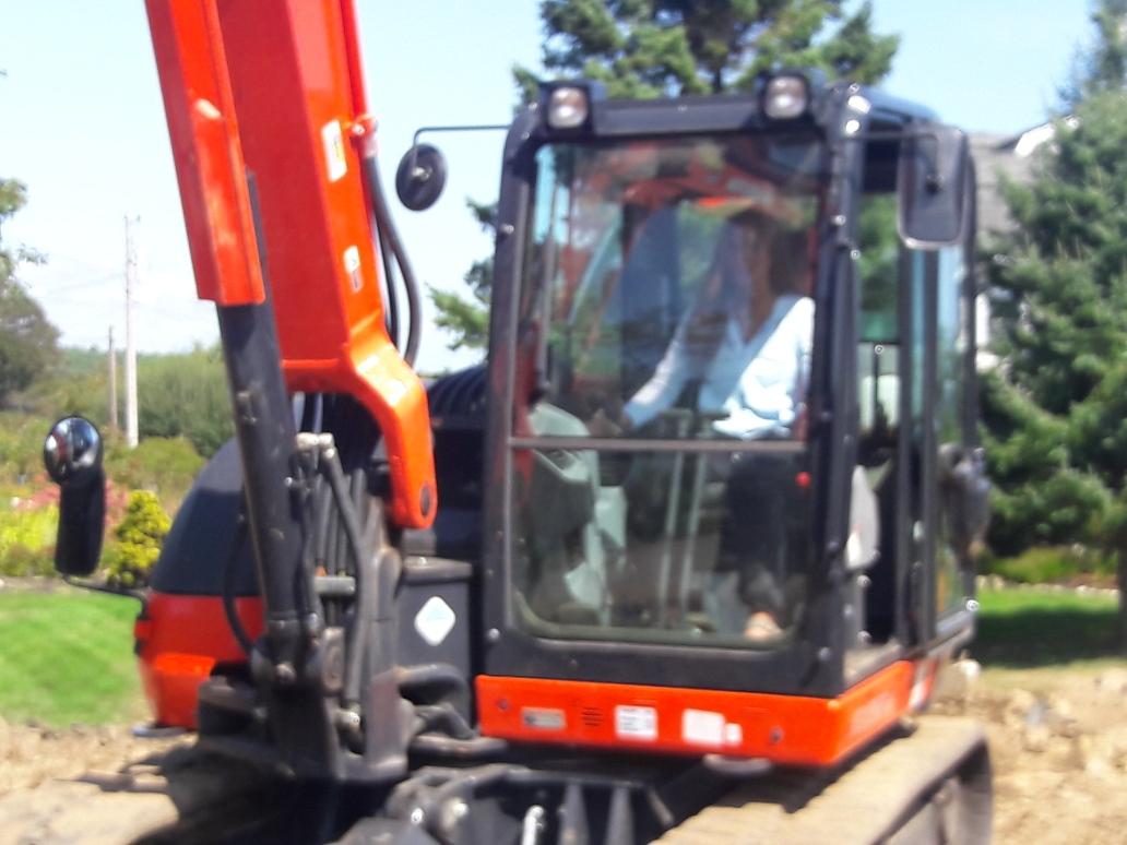Backhoe Operated by a Woman
