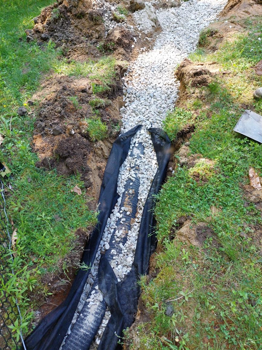 Pipe Line Covered With Rocks