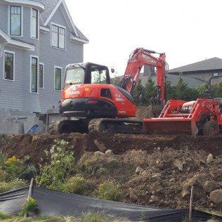 Backhoe Digging for Septic Tanks
