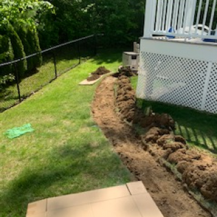 Excavated Line Covered With Soil