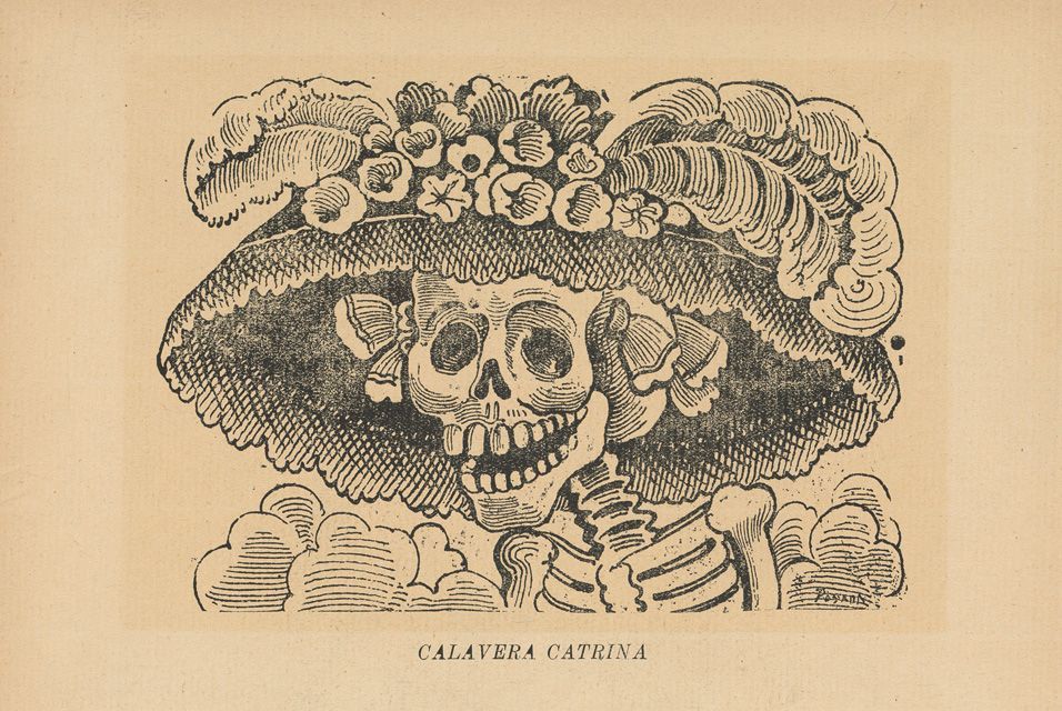 La Calavera Garbancera (La Catrina), grabado de José Guadalupe Posada, c. 1910-1913