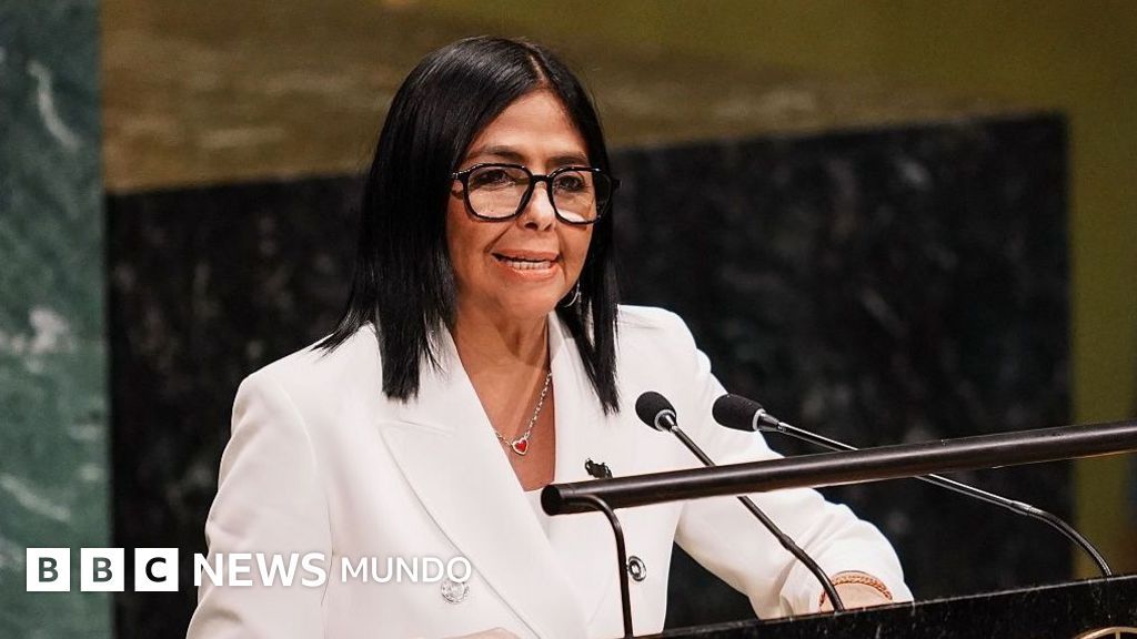 Delcy Rodríguez ante la ONU. Foto: Ryan Murphy/Getty vía BBC Mundo.