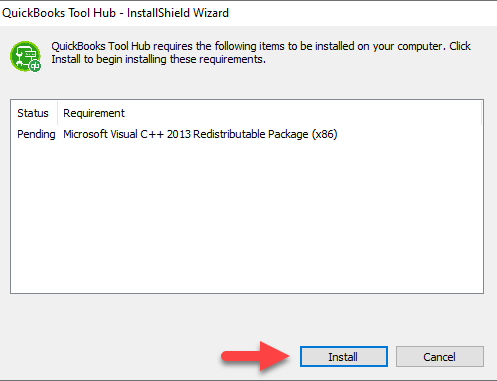 installation screen