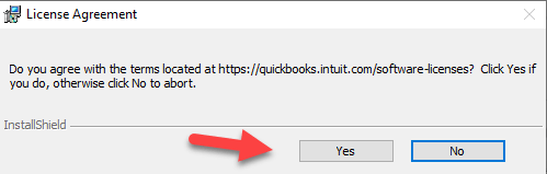 accept license agreement
