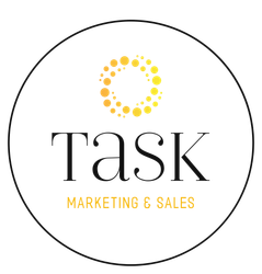 Logo: white circle with 