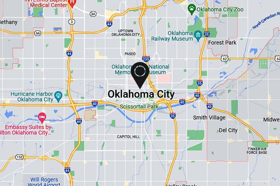 OKC service area map