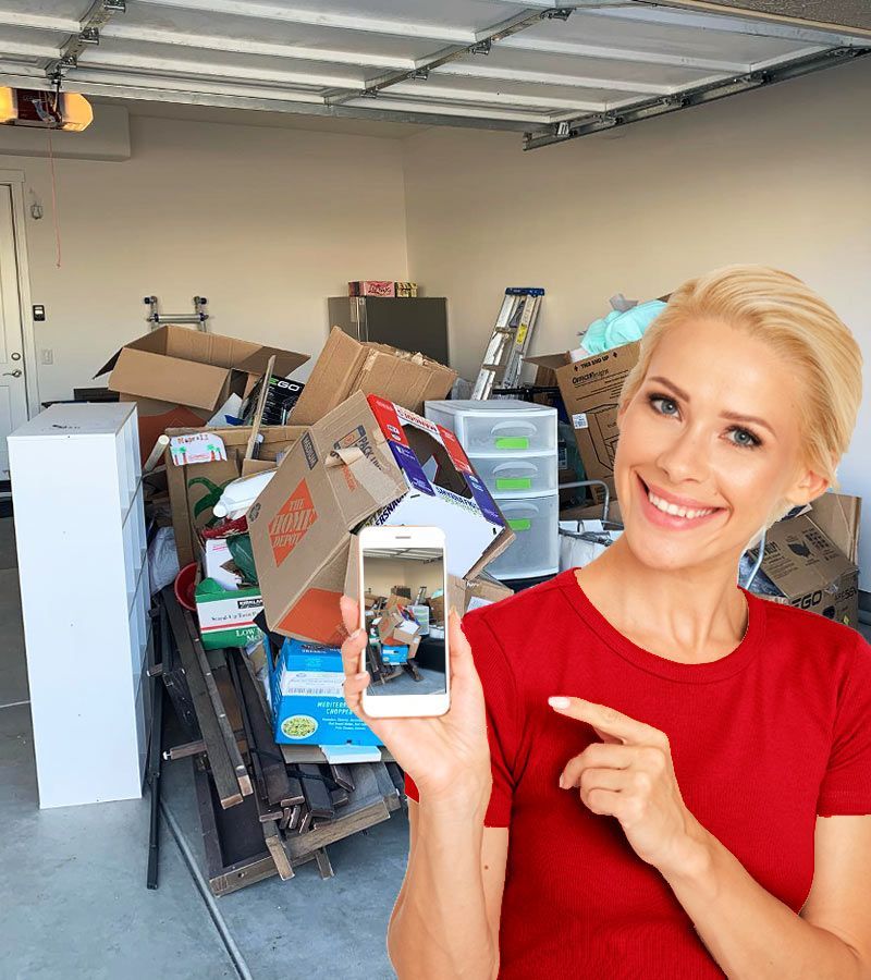 text for junk removal quote