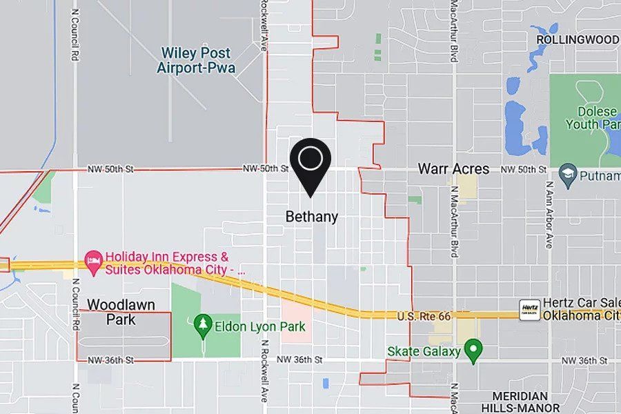 Bethany junk removal service area map