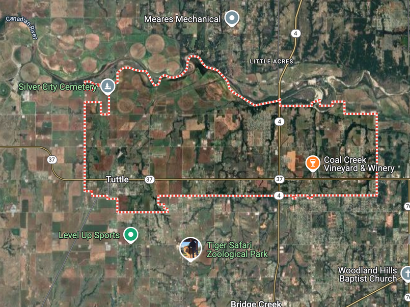 Tuttle junk removal service area map