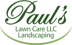 Paul's Lawn Care LLC logo with green script text and a curved green line.
