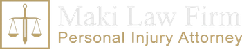 Maki Law Firm logo with gold scales icon and &ldquo;Personal Injury Attorney&rdquo; text