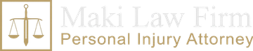 Maki Law Firm logo with gold scales icon and &ldquo;Personal Injury Attorney&rdquo; text