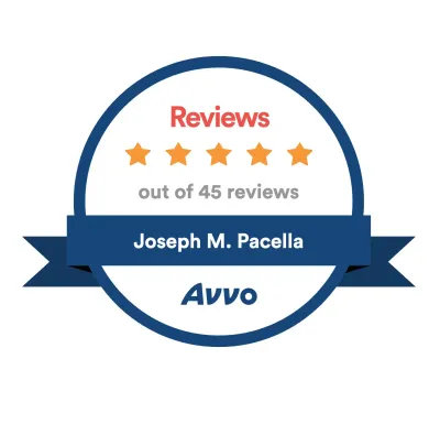 A badge that says reviews out of 45 reviews
