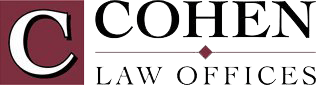 Logo for Cohen Law Offices, a law firm, featuring the letter