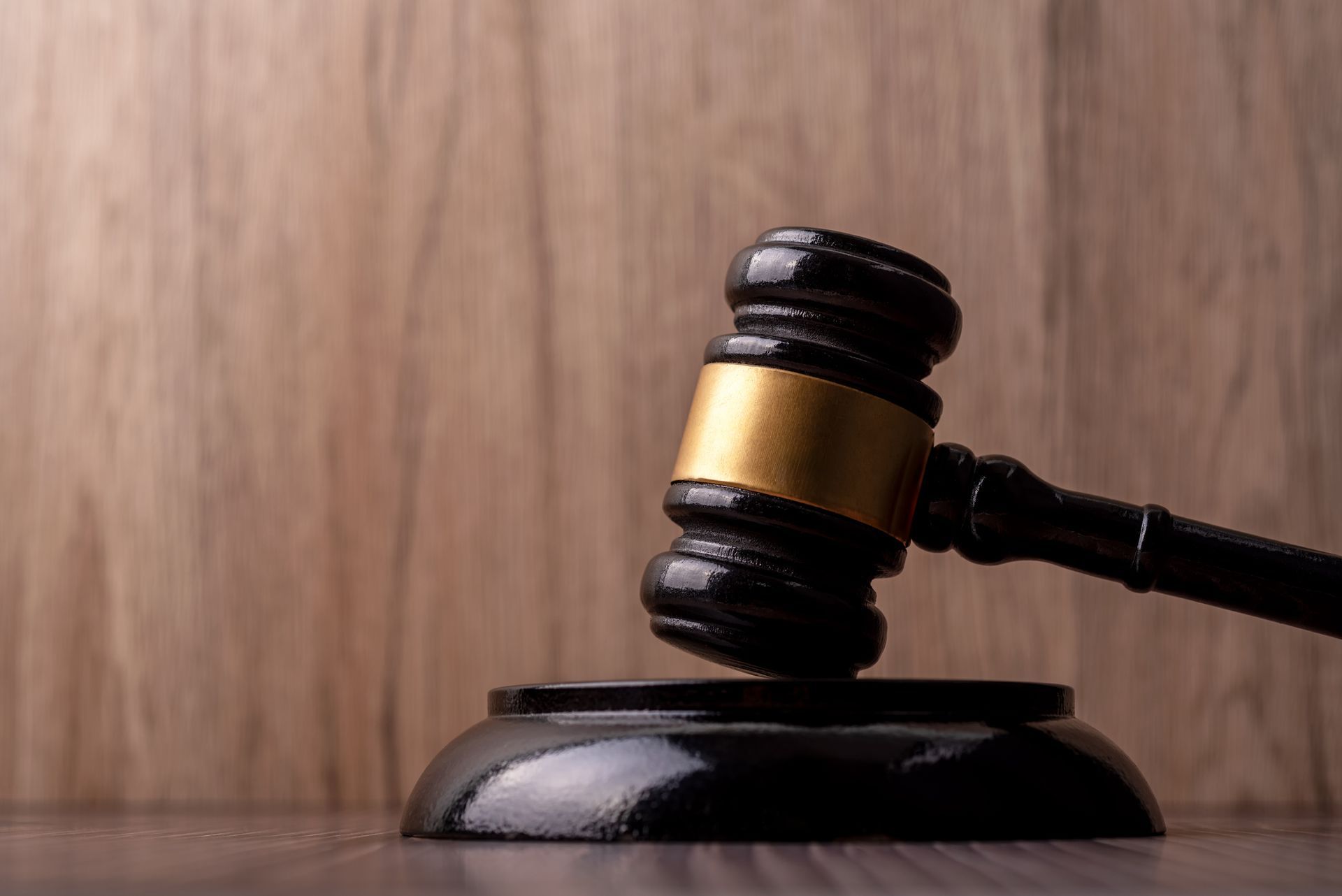 gavel on desk