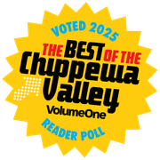 A yellow sticker that says voted 2025 the best of the chapplewa valley volume one reader poll