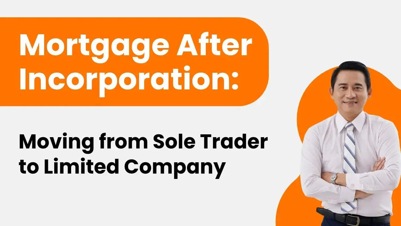 Business owner reviewing company accounts and mortgage documents after incorporating from sole trade